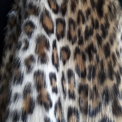 faux fur with leopard printed